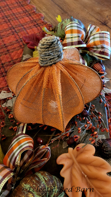 Autumn Tray with Dollar Tree items. Share NOW. #falltray #autumntray #falldecor #eclecticredbarn